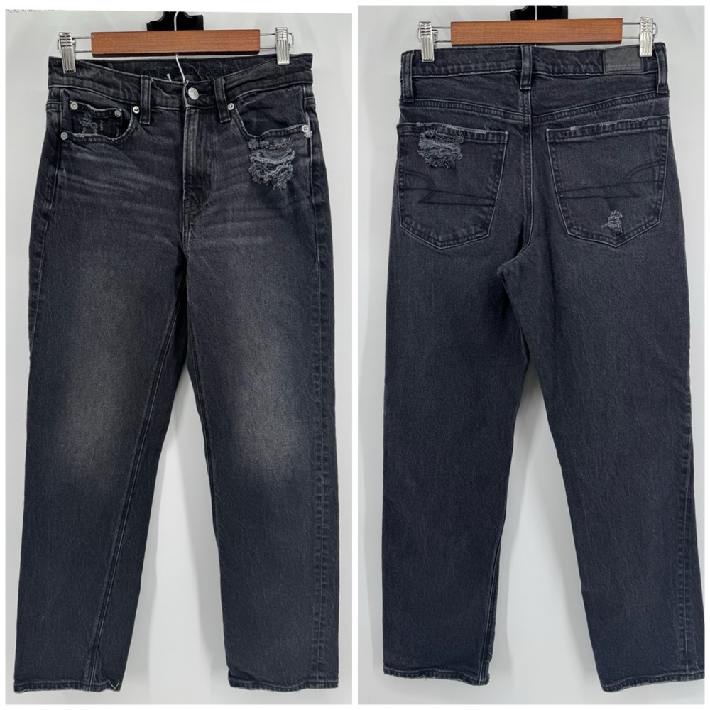 American Eagle Outfitters Super High Rise Ankle Straight Jeans Women's Sz 2